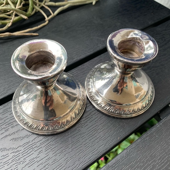 Duchin Creation Sterling weighted candlestick holders - Picture 2 of 4